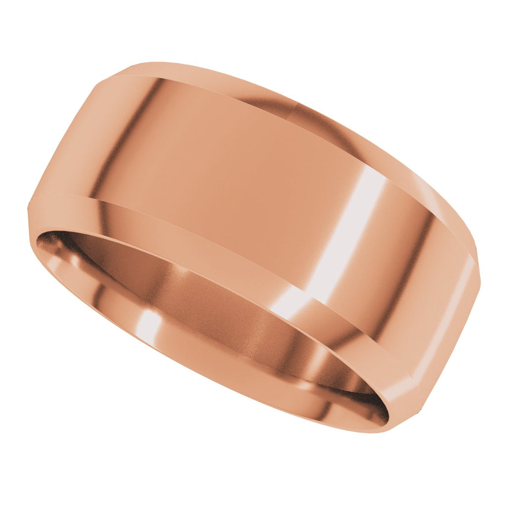 Beveled-Edge Comfort-Fit Half Round Band