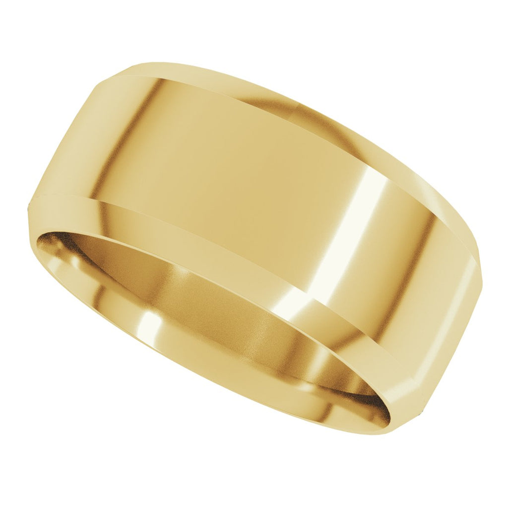Beveled-Edge Comfort-Fit Half Round Band