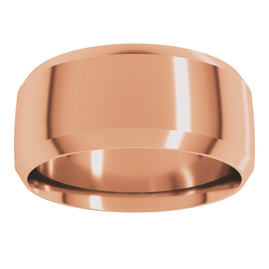 Beveled-Edge Comfort-Fit Half Round Band