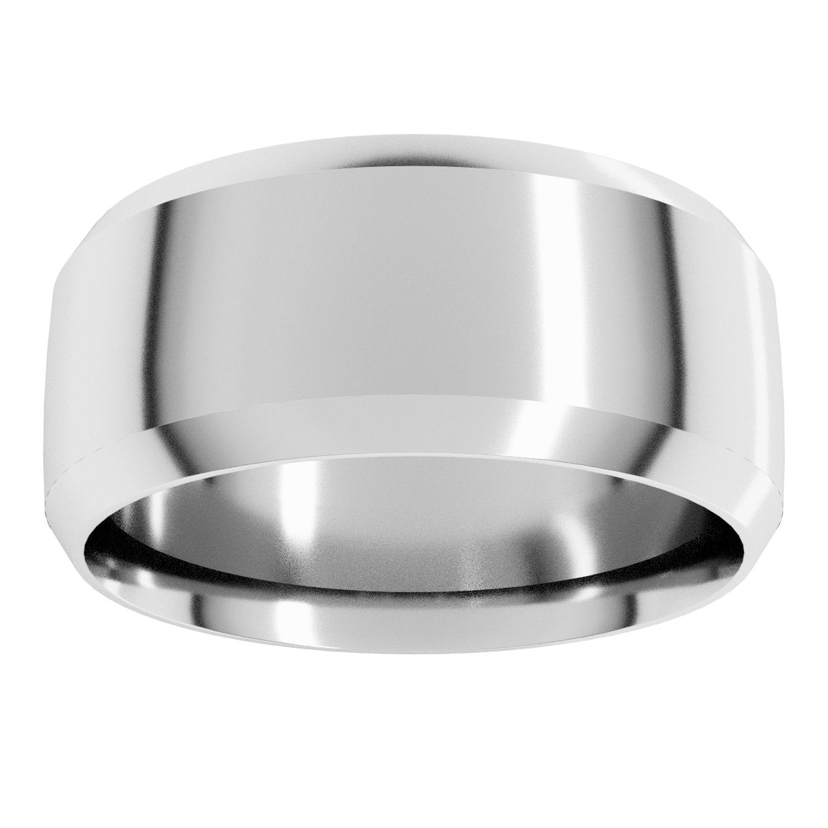 Beveled-Edge Comfort-Fit Half Round Band