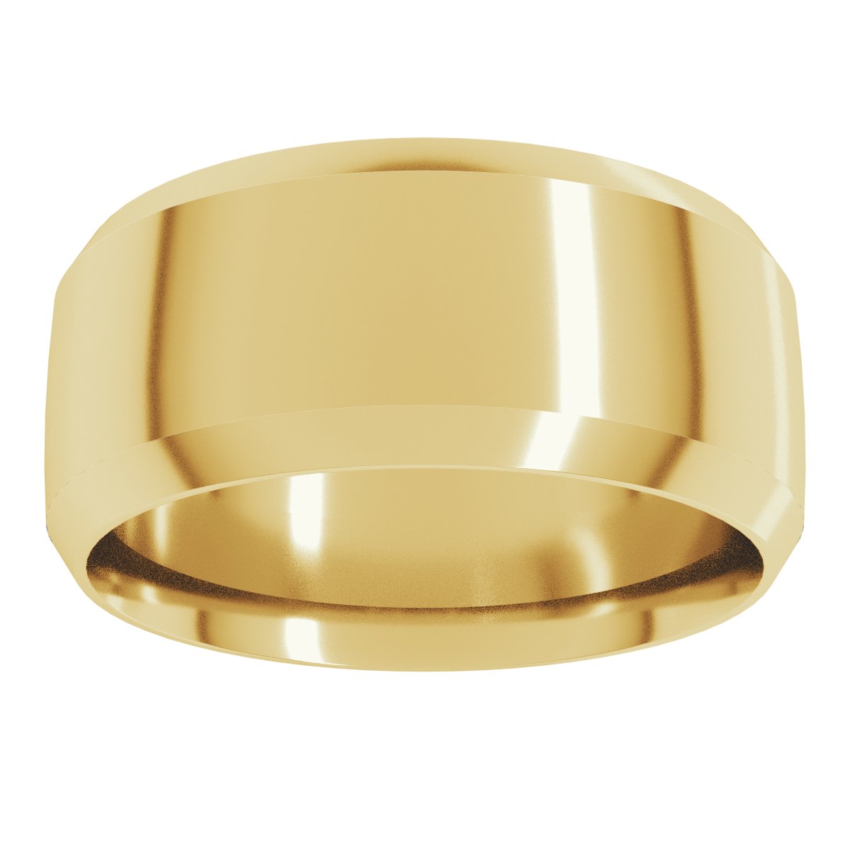 Beveled-Edge Comfort-Fit Half Round Band