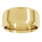 Beveled-Edge Comfort-Fit Half Round Band