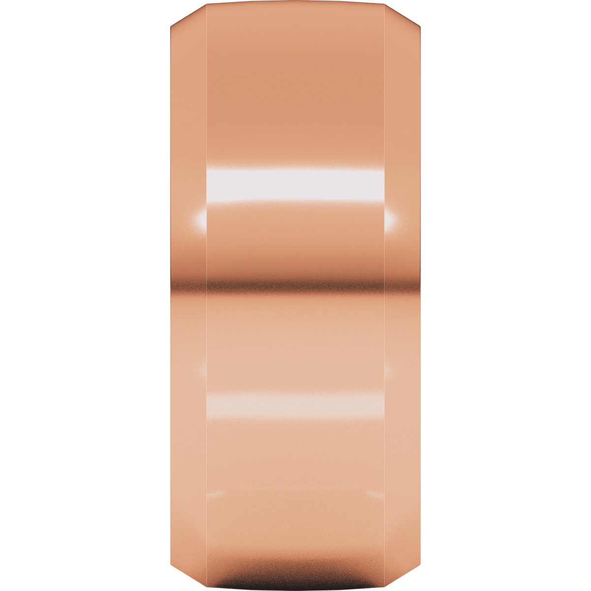 Beveled-Edge Comfort-Fit Half Round Band