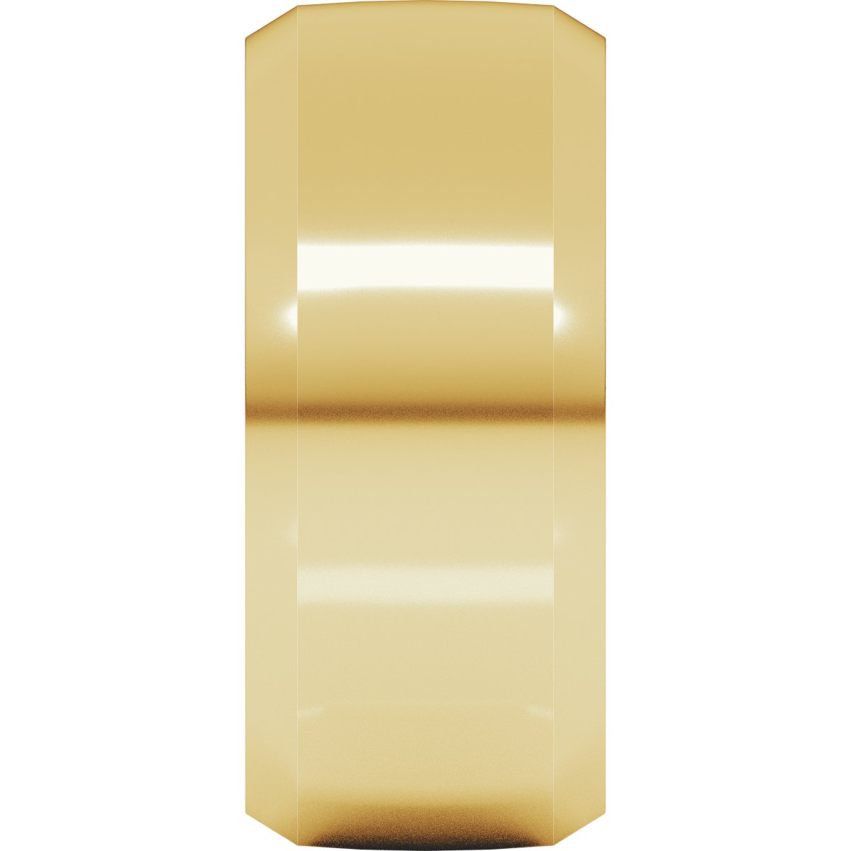 Beveled-Edge Comfort-Fit Half Round Band