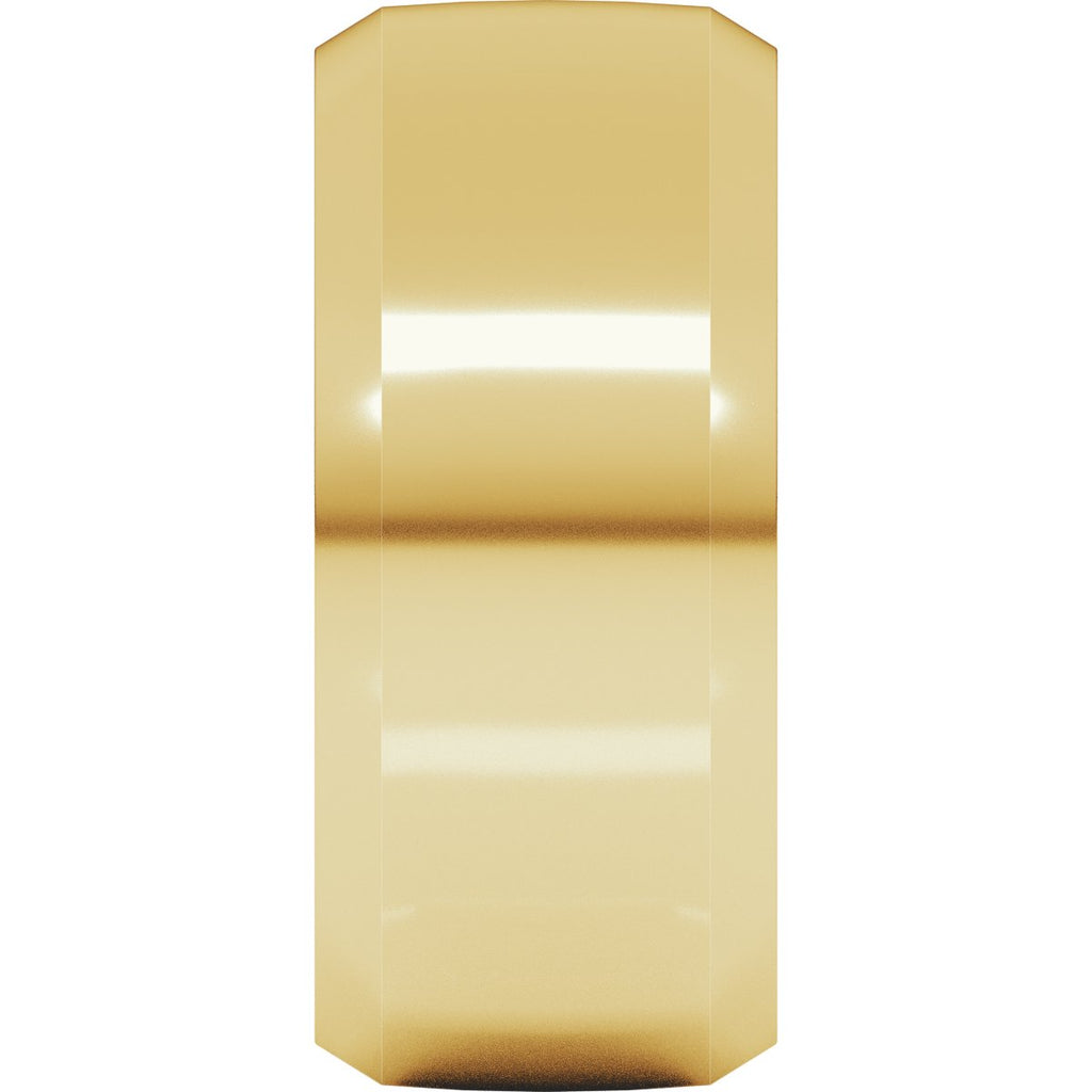 Beveled-Edge Comfort-Fit Half Round Band