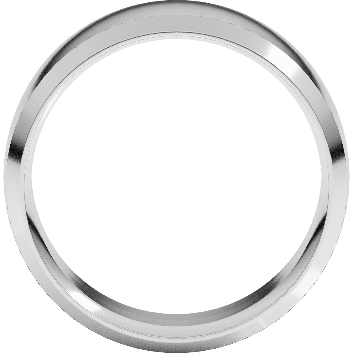 Beveled-Edge Comfort-Fit Half Round Band