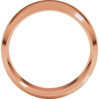 Beveled-Edge Comfort-Fit Half Round Band