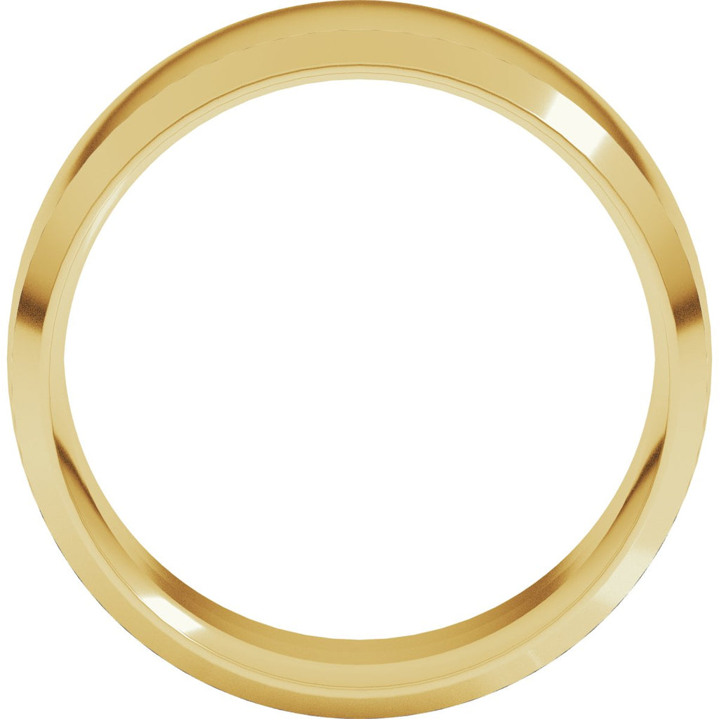 Beveled-Edge Comfort-Fit Half Round Band
