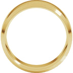 Beveled-Edge Comfort-Fit Half Round Band