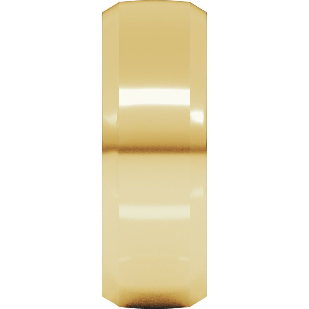 Beveled-Edge Comfort-Fit Half Round Band