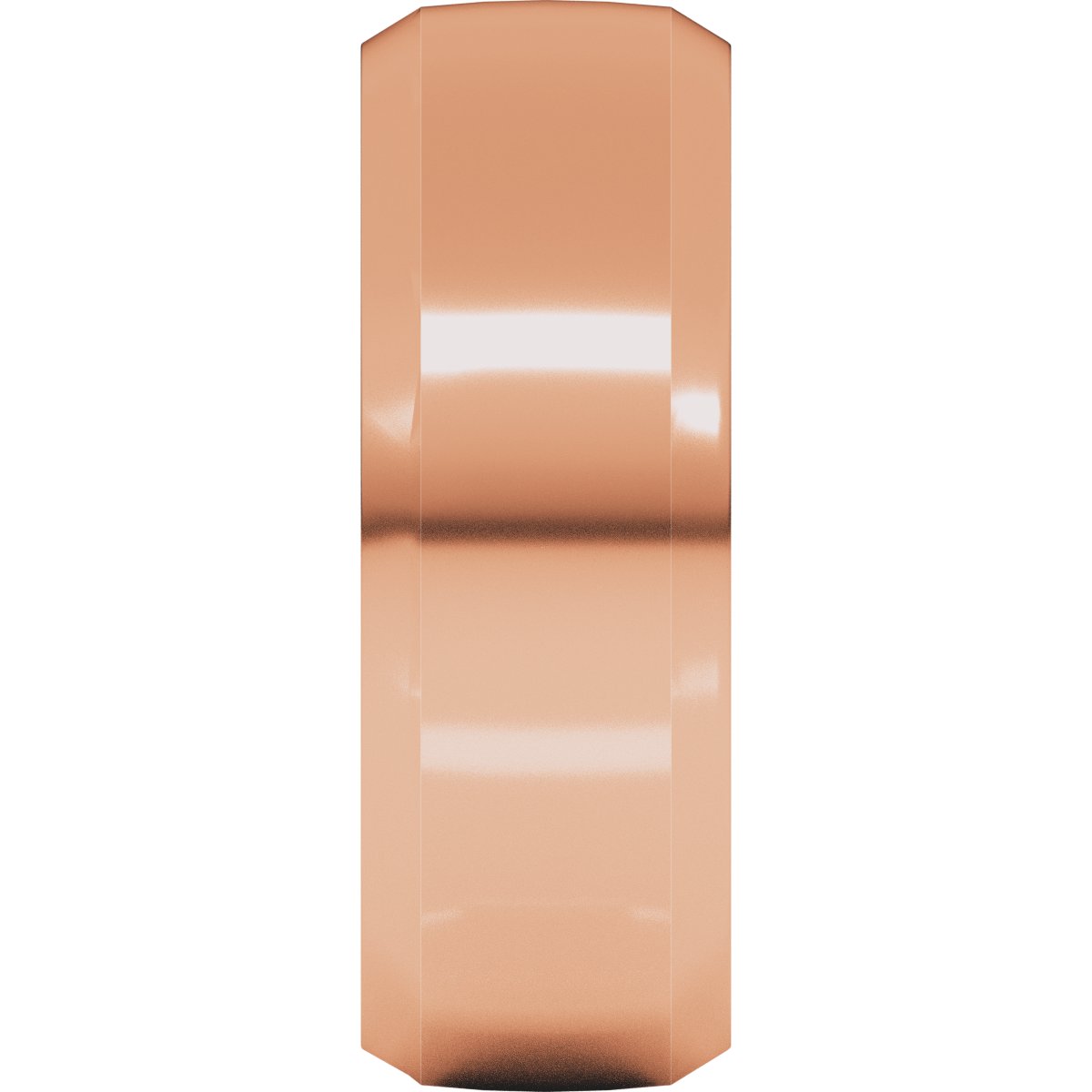 Beveled-Edge Comfort-Fit Half Round Band