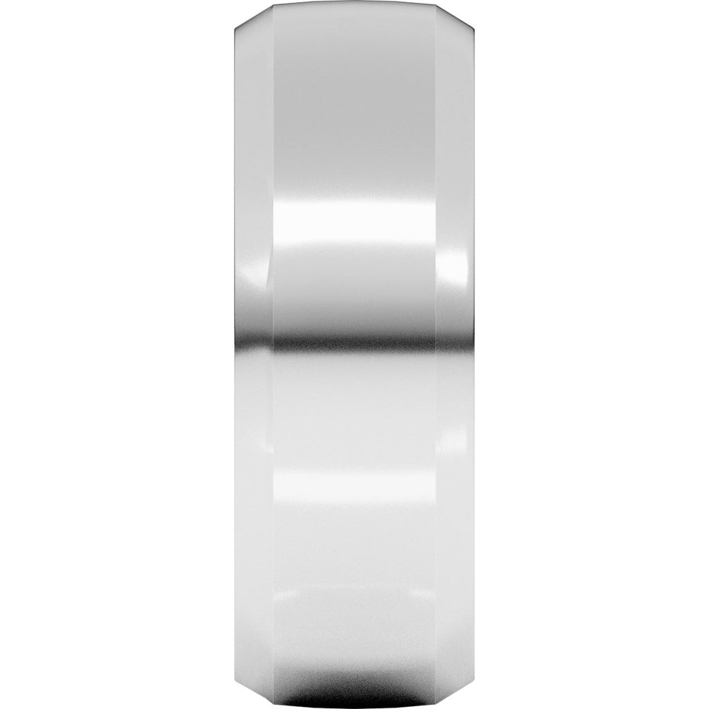 Beveled-Edge Comfort-Fit Half Round Band