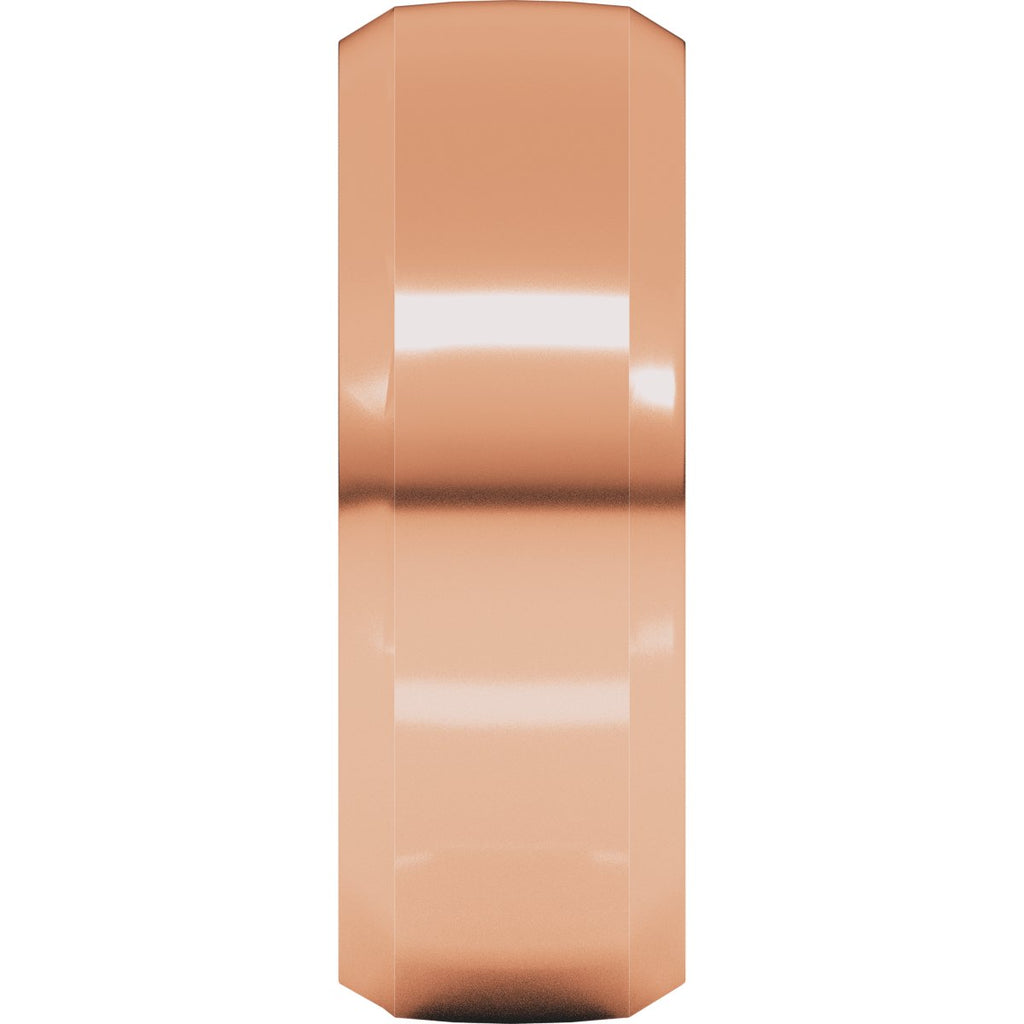 Beveled-Edge Comfort-Fit Half Round Band