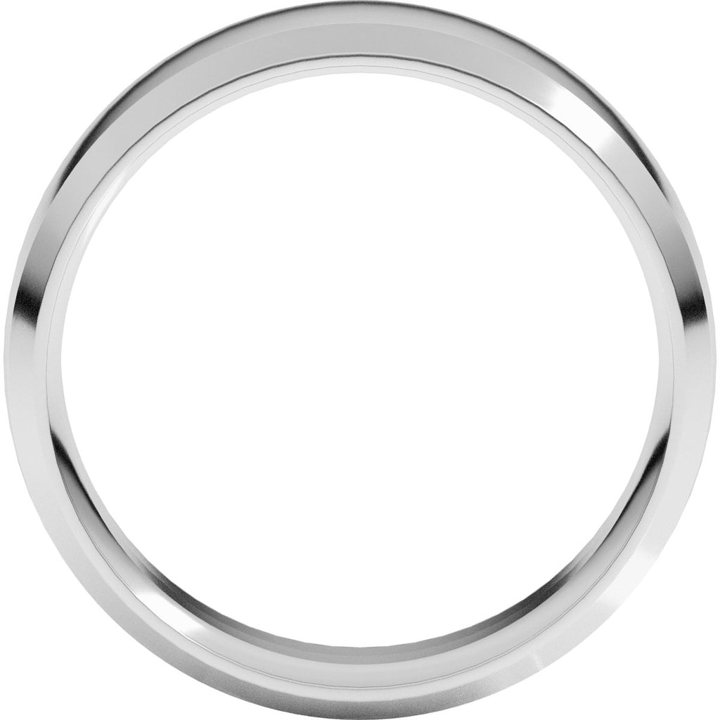 Beveled-Edge Comfort-Fit Half Round Band