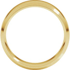 Beveled-Edge Comfort-Fit Half Round Band