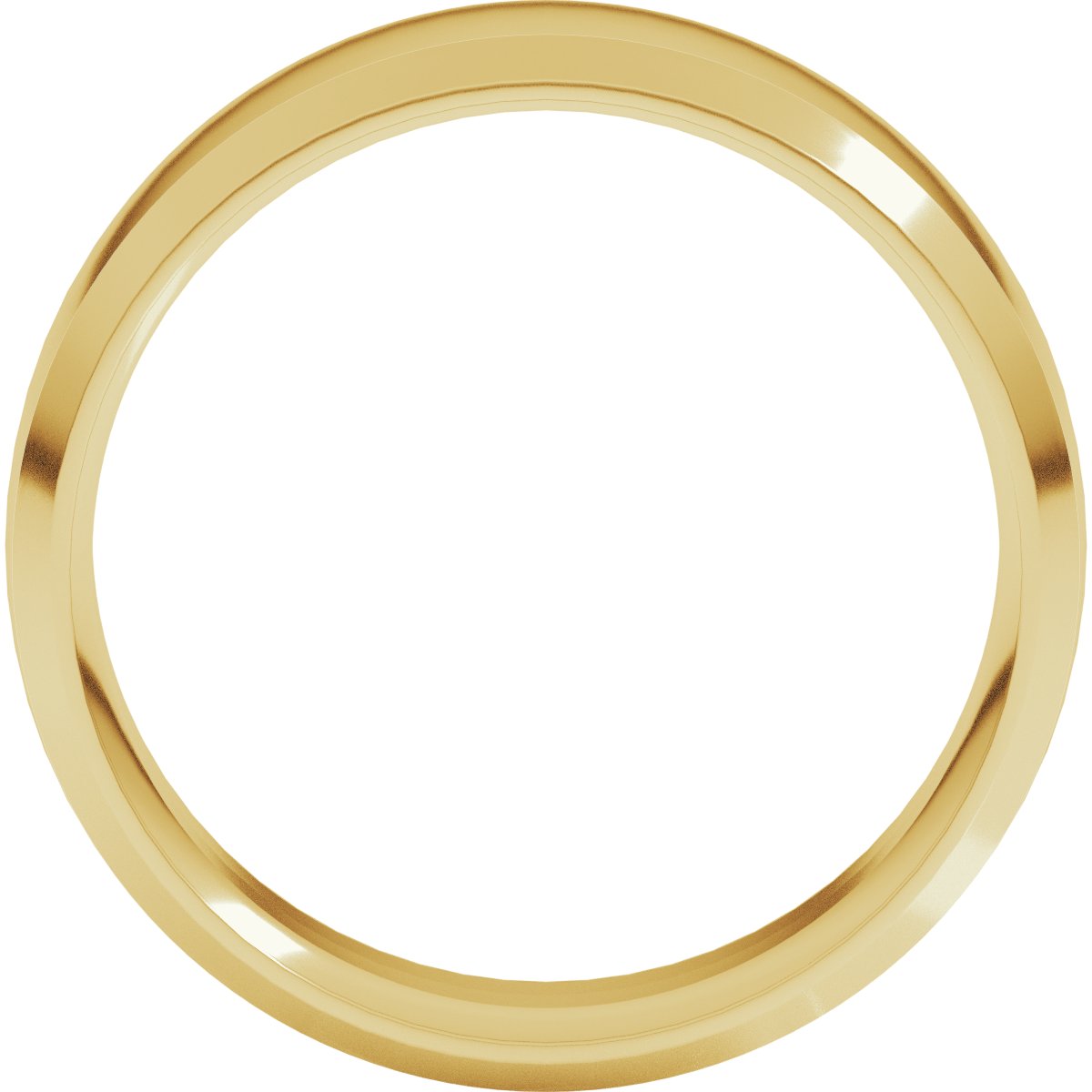 Beveled-Edge Comfort-Fit Half Round Band