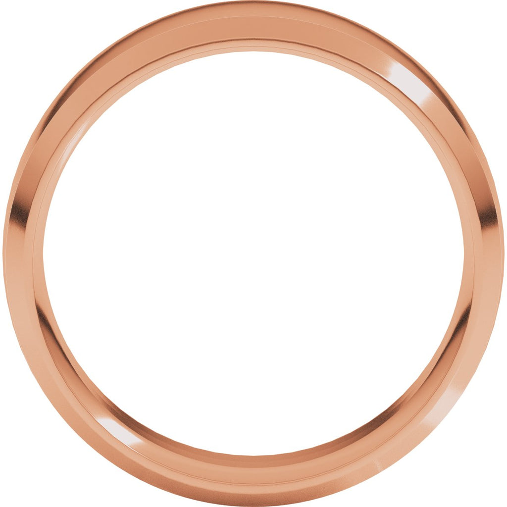 Beveled-Edge Comfort-Fit Half Round Band