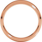 Beveled-Edge Comfort-Fit Half Round Band