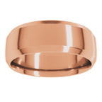 Beveled-Edge Comfort-Fit Half Round Band
