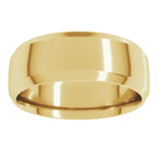 Beveled-Edge Comfort-Fit Half Round Band