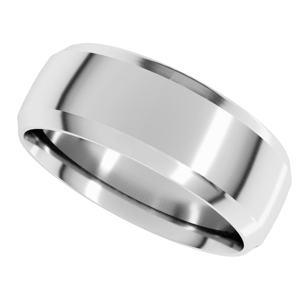 Beveled-Edge Comfort-Fit Half Round Band
