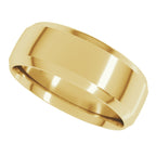Beveled-Edge Comfort-Fit Half Round Band