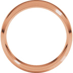 Beveled-Edge Comfort-Fit Half Round Band