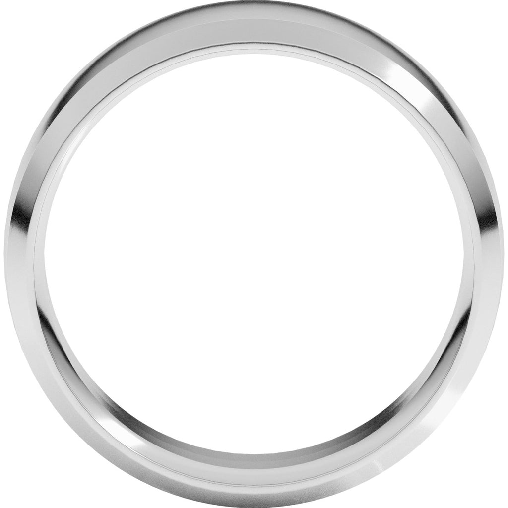 Beveled-Edge Comfort-Fit Half Round Band