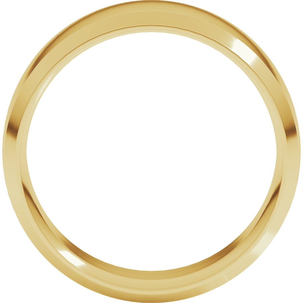 Beveled-Edge Comfort-Fit Half Round Band