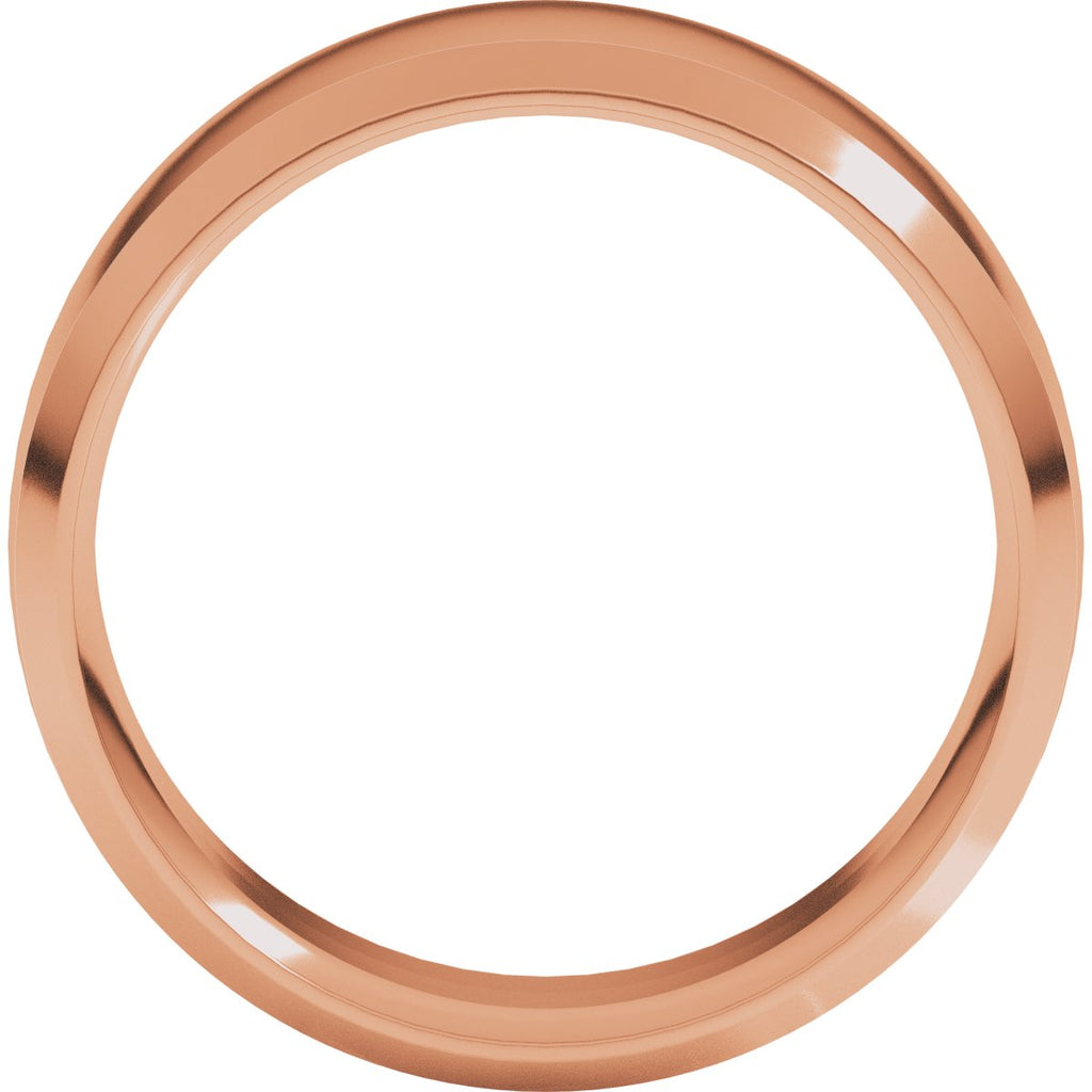 Beveled-Edge Comfort-Fit Half Round Band