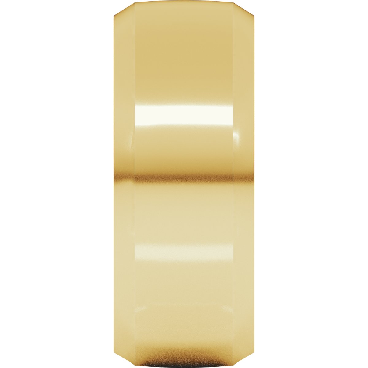 Beveled-Edge Comfort-Fit Half Round Band