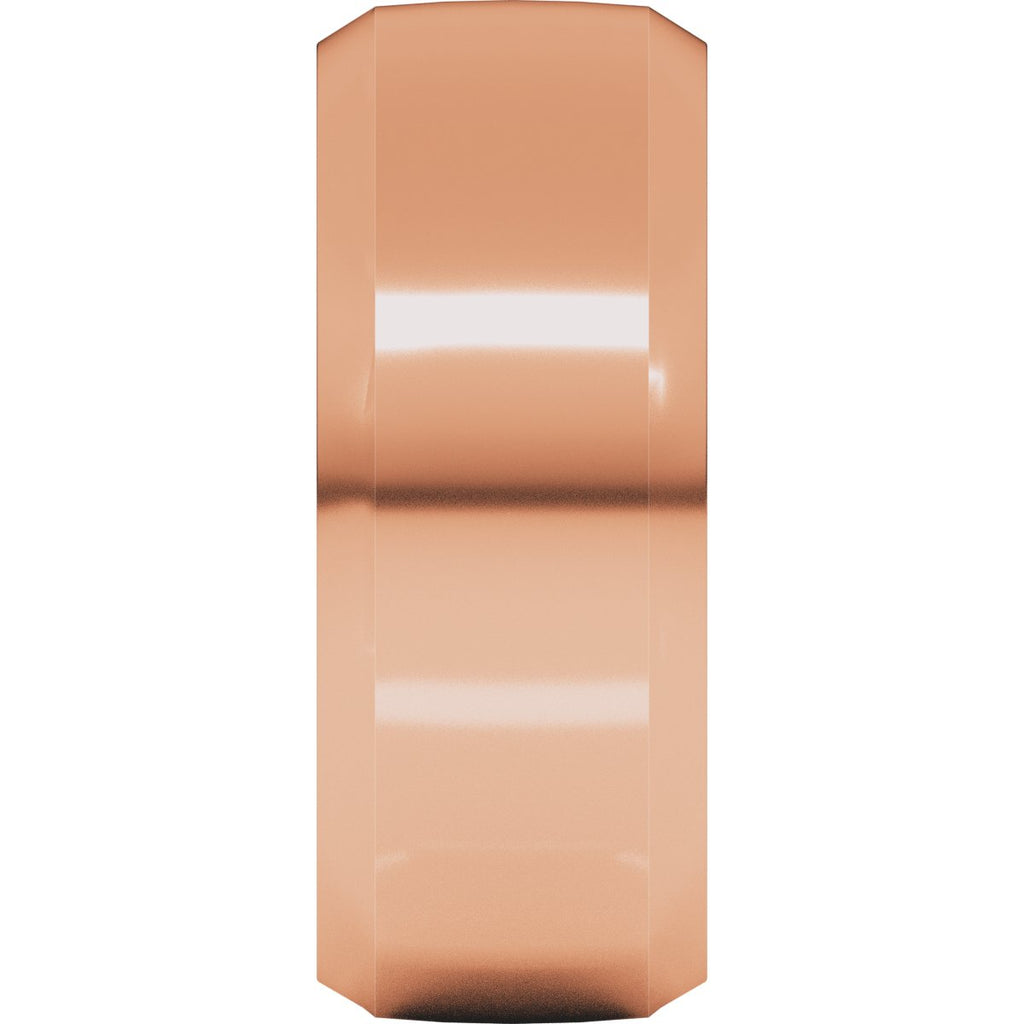 Beveled-Edge Comfort-Fit Half Round Band