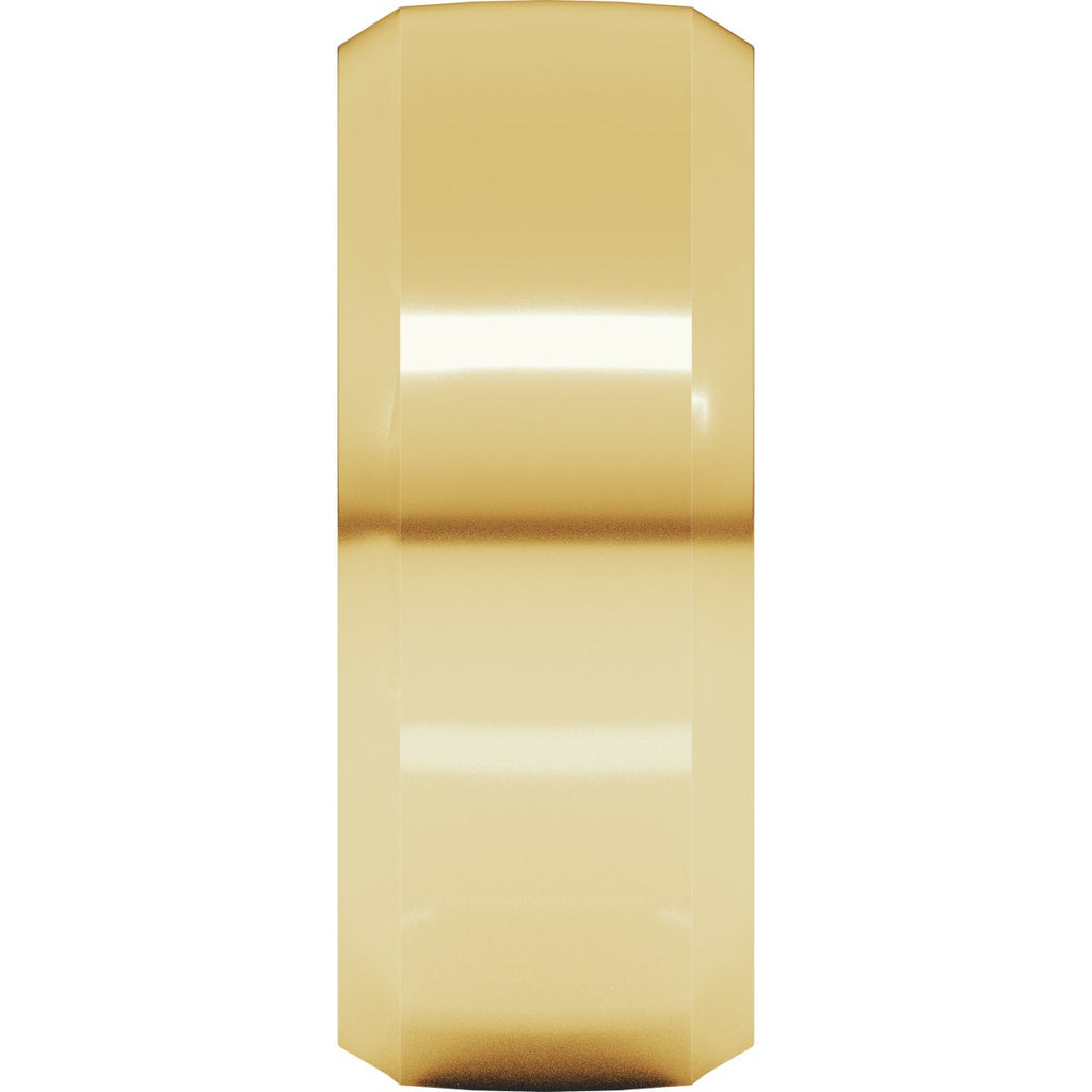 Beveled-Edge Comfort-Fit Half Round Band