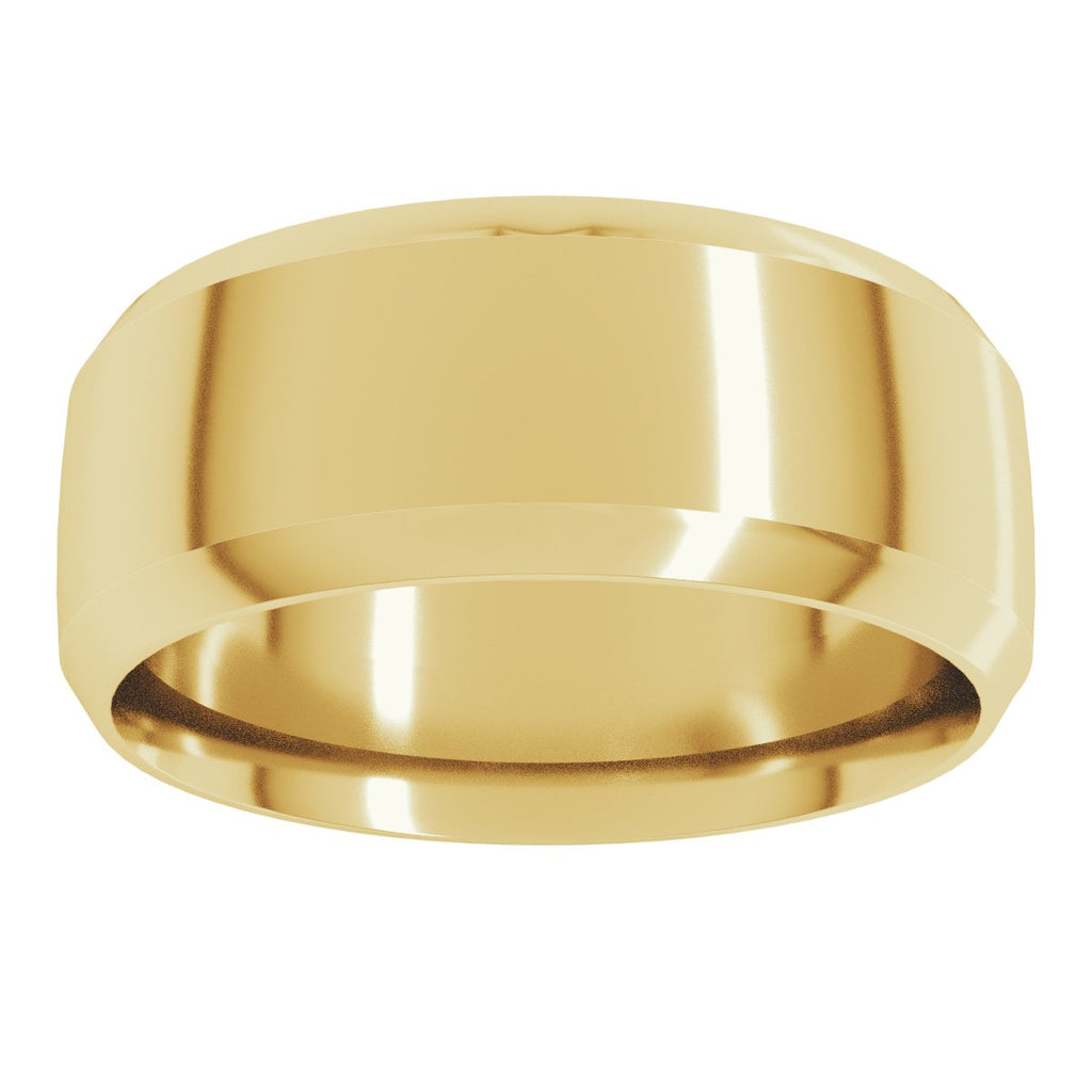 Beveled-Edge Comfort-Fit Half Round Band