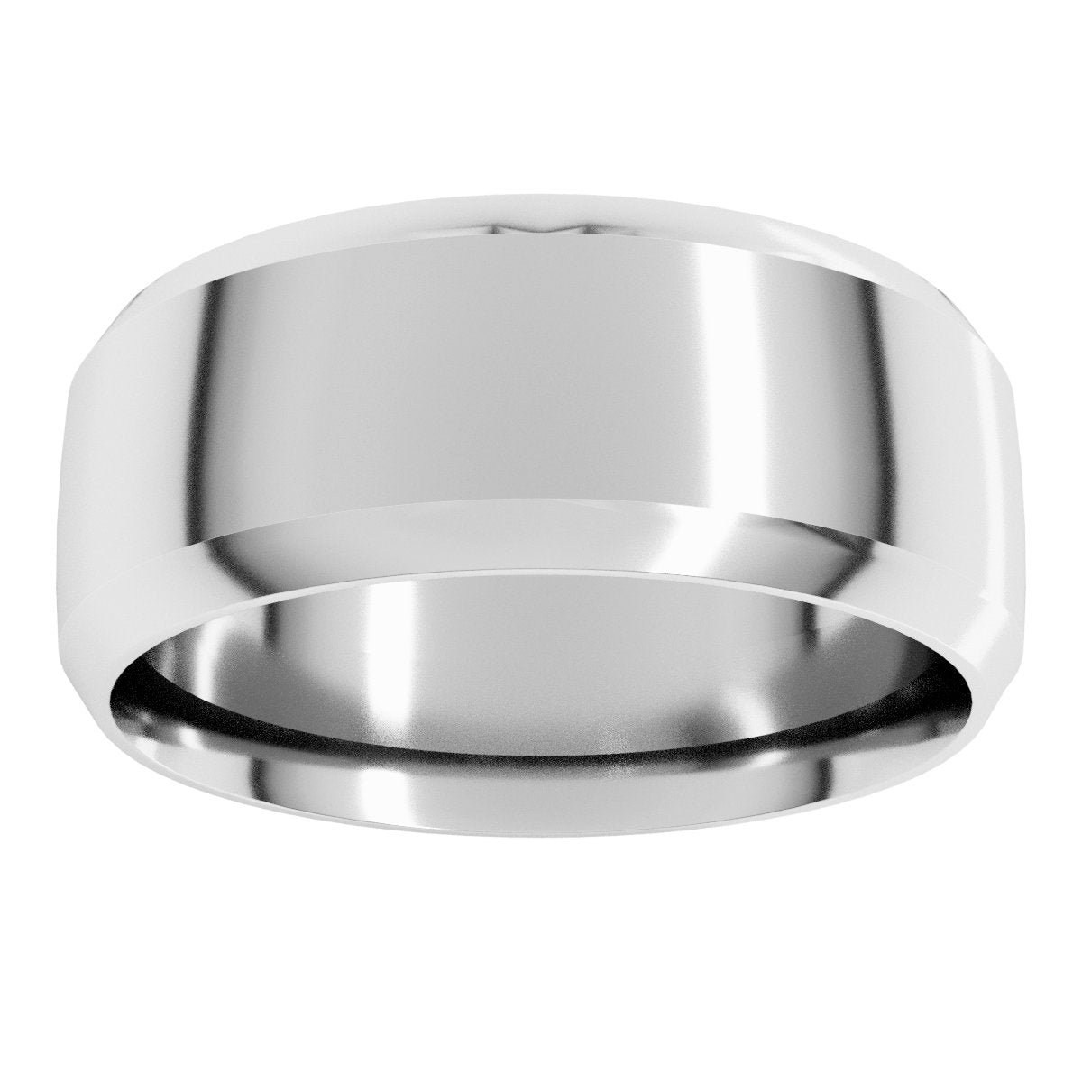 Beveled-Edge Comfort-Fit Half Round Band