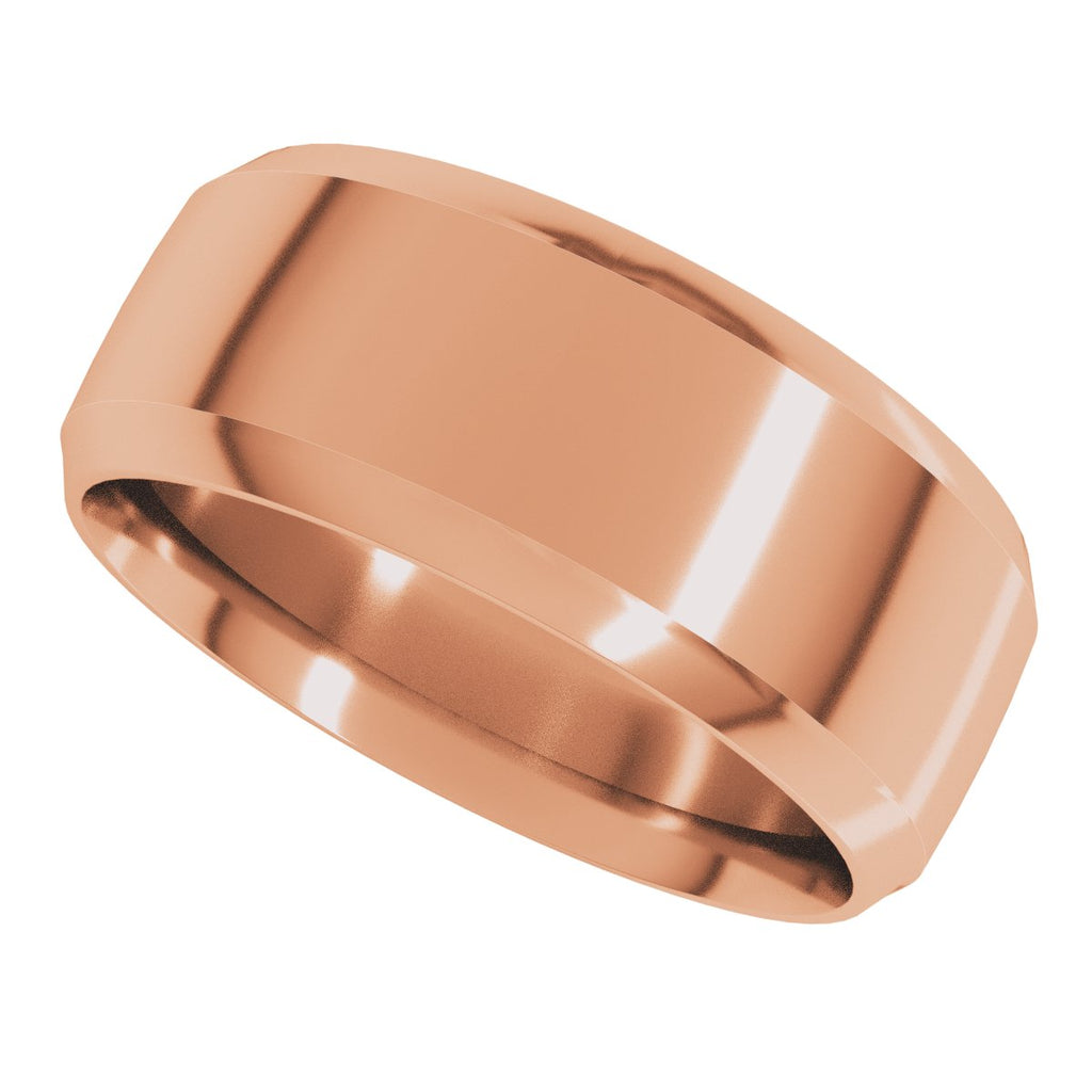 Beveled-Edge Comfort-Fit Half Round Band