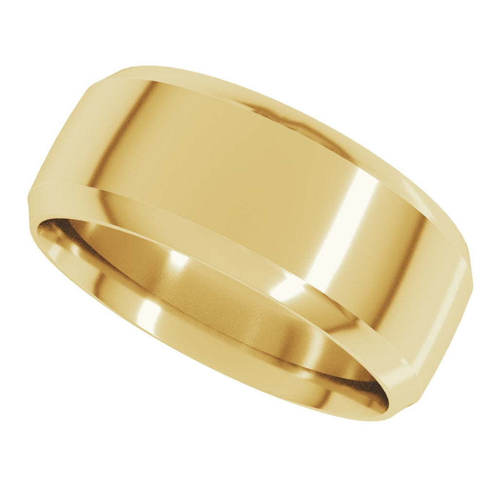 Beveled-Edge Comfort-Fit Half Round Band