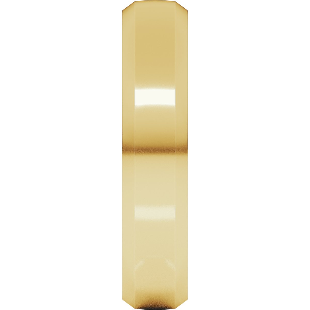 Beveled-Edge Comfort-Fit Half Round Band