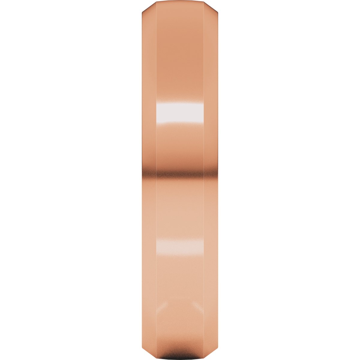 Beveled-Edge Comfort-Fit Half Round Band