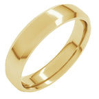 Beveled-Edge Comfort-Fit Half Round Band