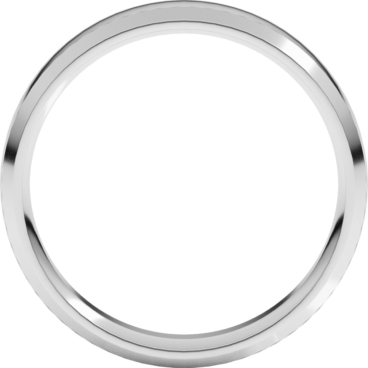 Beveled-Edge Comfort-Fit Half Round Band