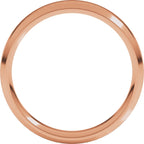 Beveled-Edge Comfort-Fit Half Round Band