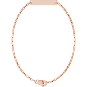 Engravable Bar & Paperclip-Style Link Bracelet