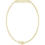 Engravable Bar & Paperclip-Style Link Bracelet