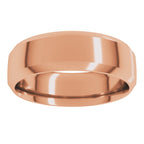 Beveled-Edge Comfort-Fit Half Round Band