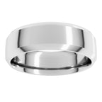 Beveled-Edge Comfort-Fit Half Round Band