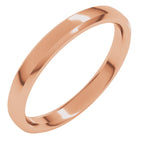 Beveled-Edge Comfort-Fit Half Round Band
