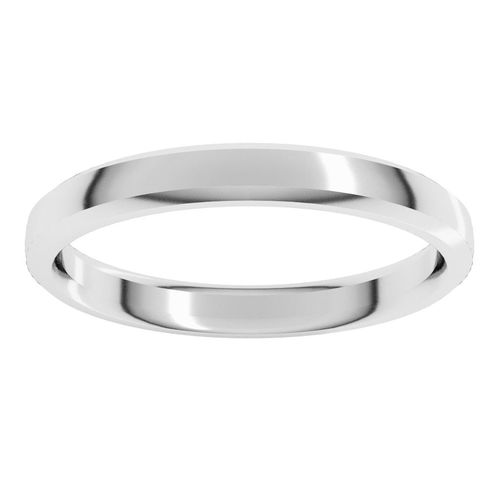 Beveled-Edge Comfort-Fit Half Round Band