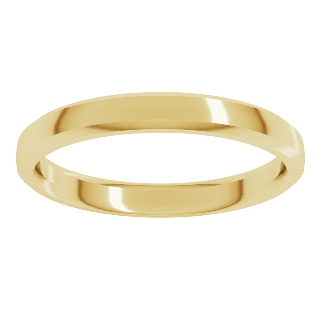 Beveled-Edge Comfort-Fit Half Round Band