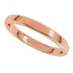 Beveled-Edge Comfort-Fit Half Round Band